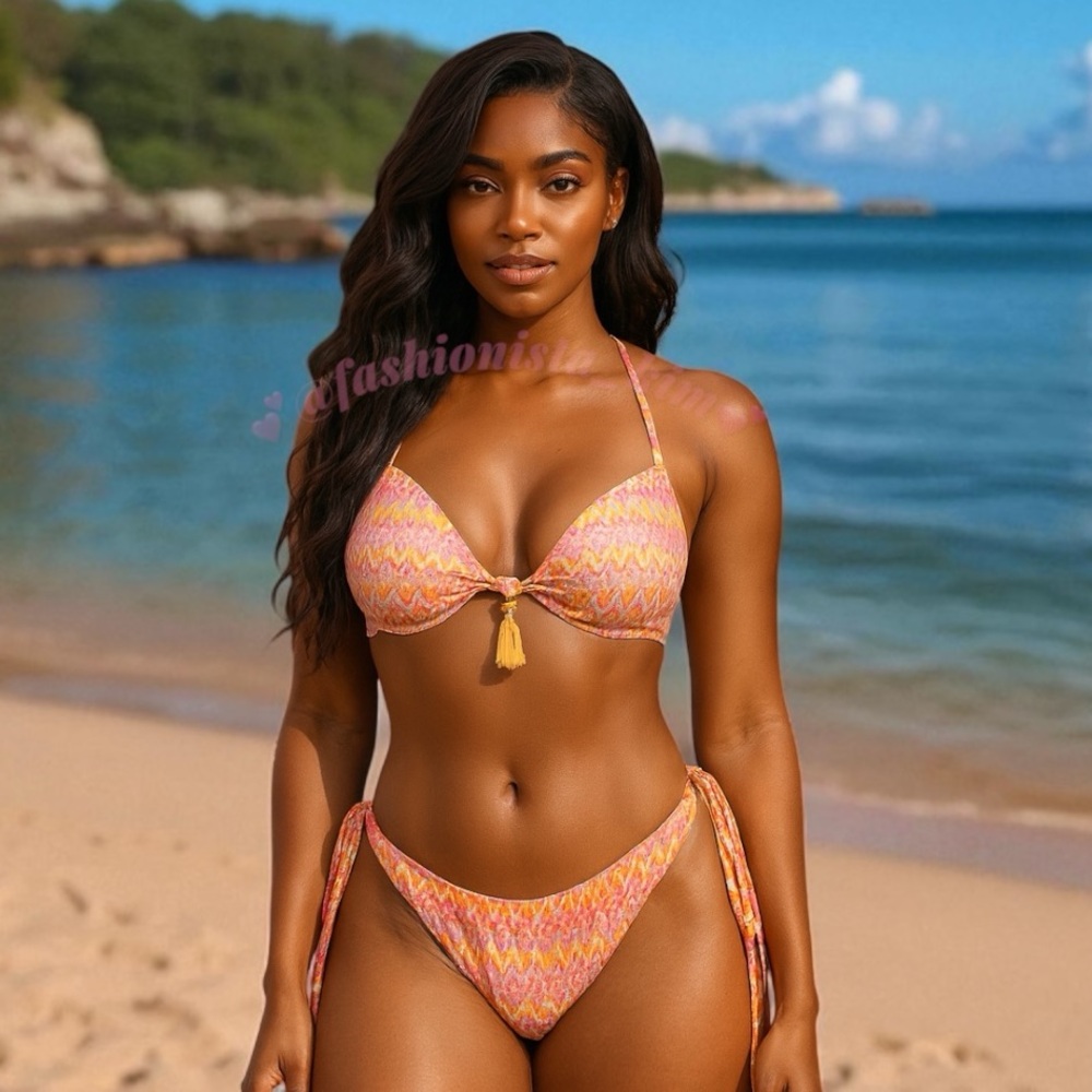 Sexy push-up bikini top & ruched butt bottoms - Picture 1 of 9